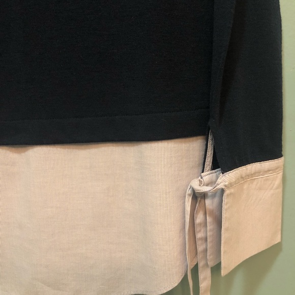 Loft Pin Striped Layered Look Shirt - Picture 8 of 15